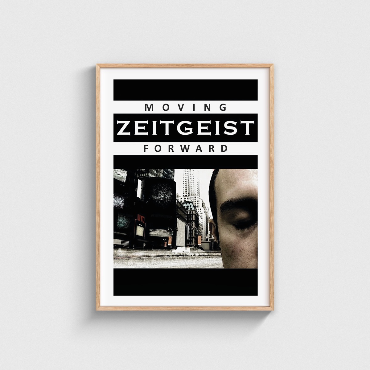 Zeitgeist Moving Forward film posteri, ahşap çerçeveli tablo