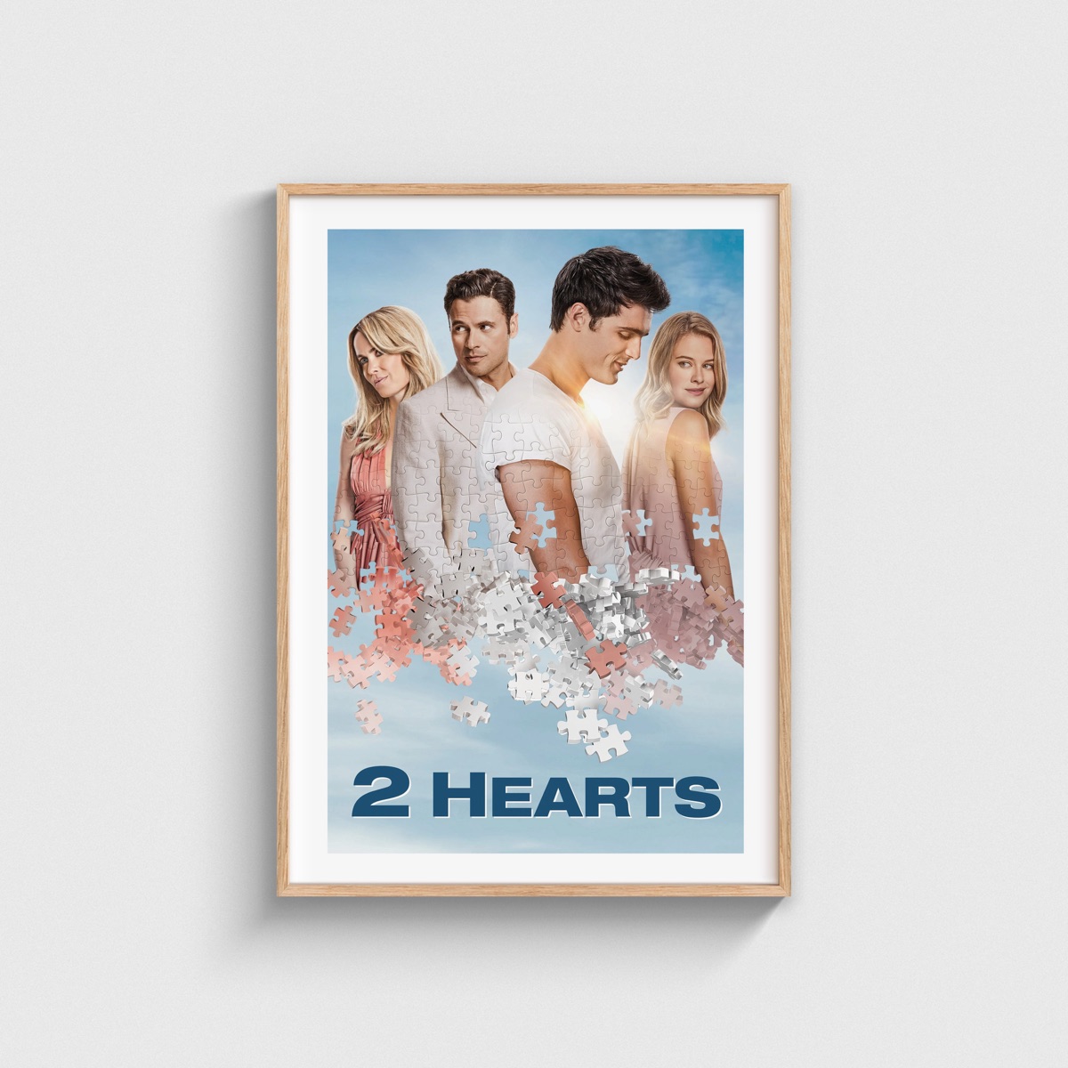 2 Hearts film posteri, ahşap çerçeveli tablo