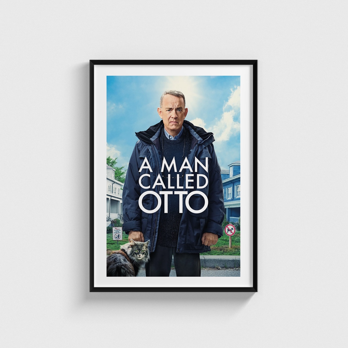 A Man Called Otto film posteri, siyah çerçeveli tablo
