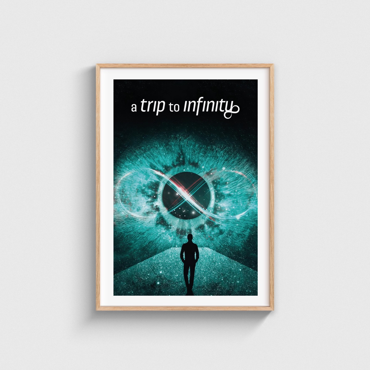 A Trip to Infinity film posteri, ahşap çerçeveli tablo