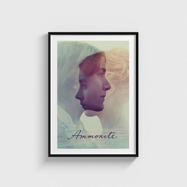 Ammonite film posteri, siyah çerçeveli tablo
