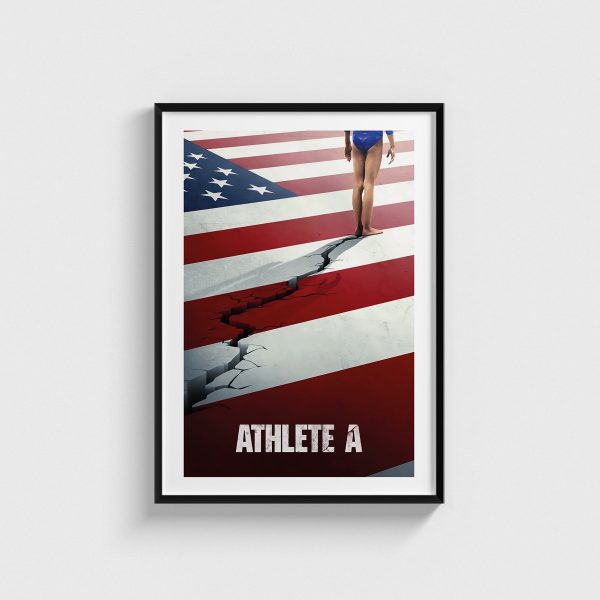 Athlete A film posteri, siyah çerçeveli tablo