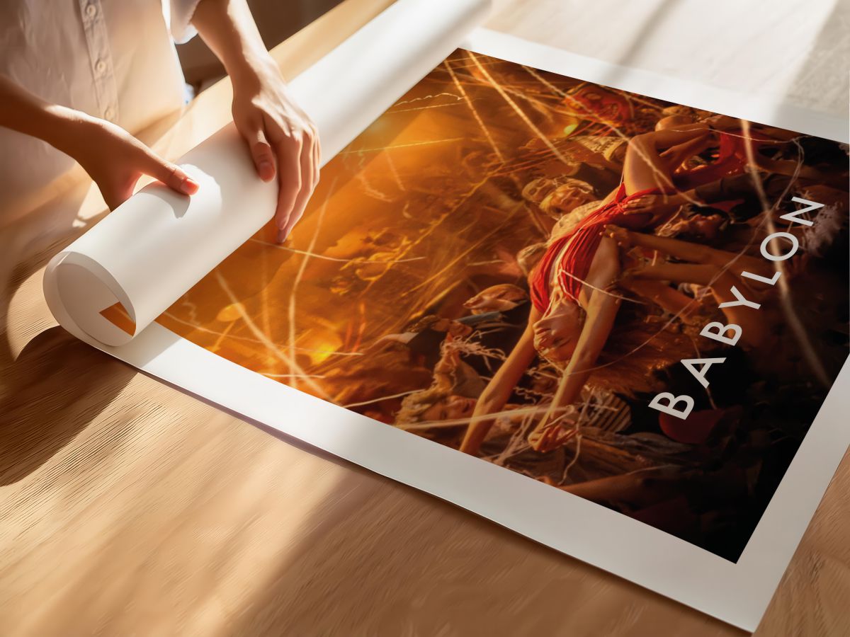 Babylon (2022) Film Posteri, rulo yapılmış çerçevesiz poster