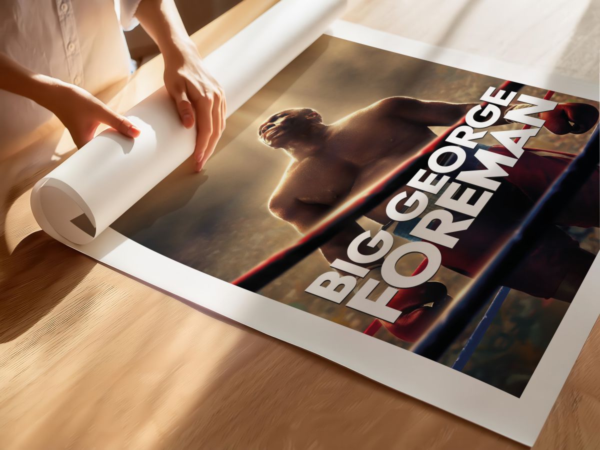 Big George Foreman (2023) Film Posteri, rulo yapılmış çerçevesiz poster