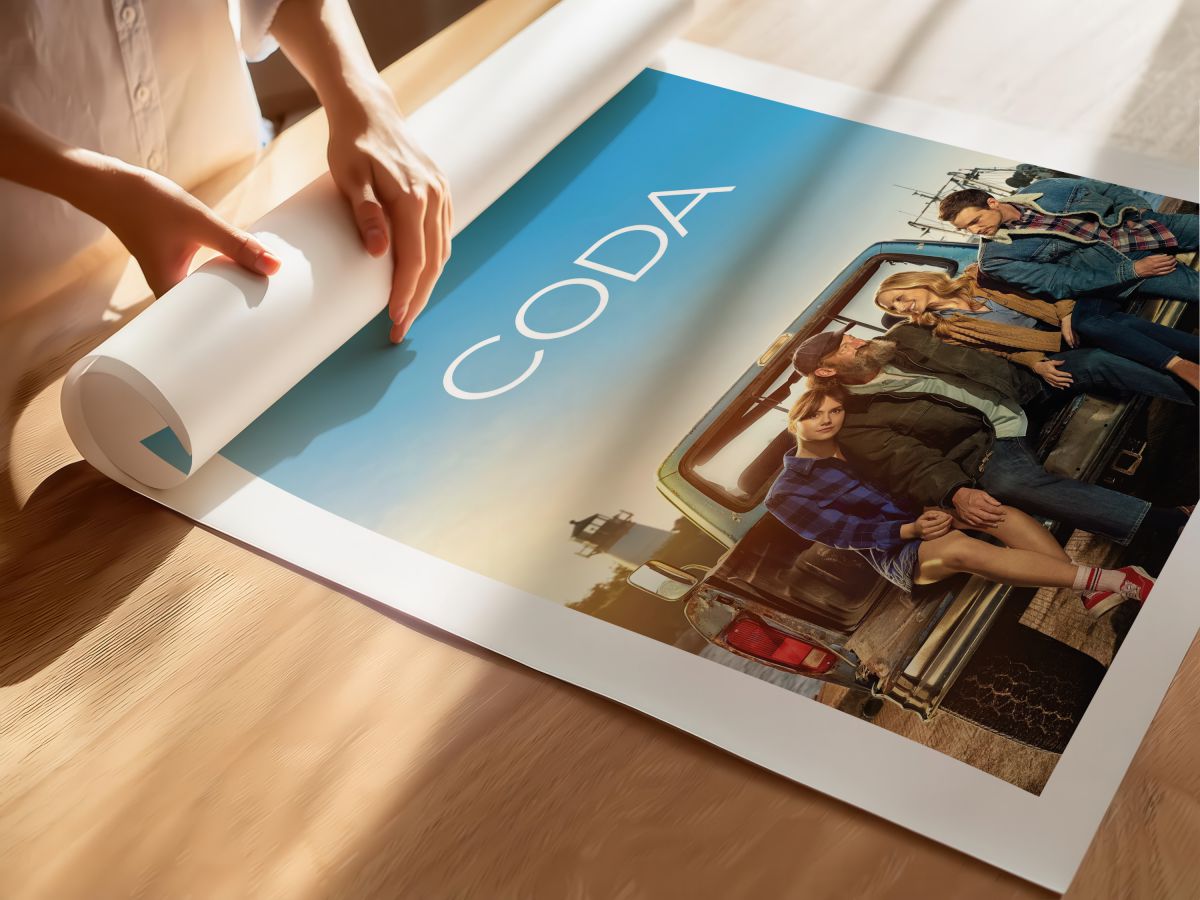 CODA (2021) Film Posteri, rulo yapılmış çerçevesiz poster