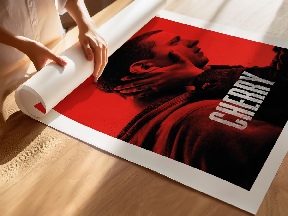 Cherry (2021) Film Posteri, rulo yapılmış çerçevesiz poster