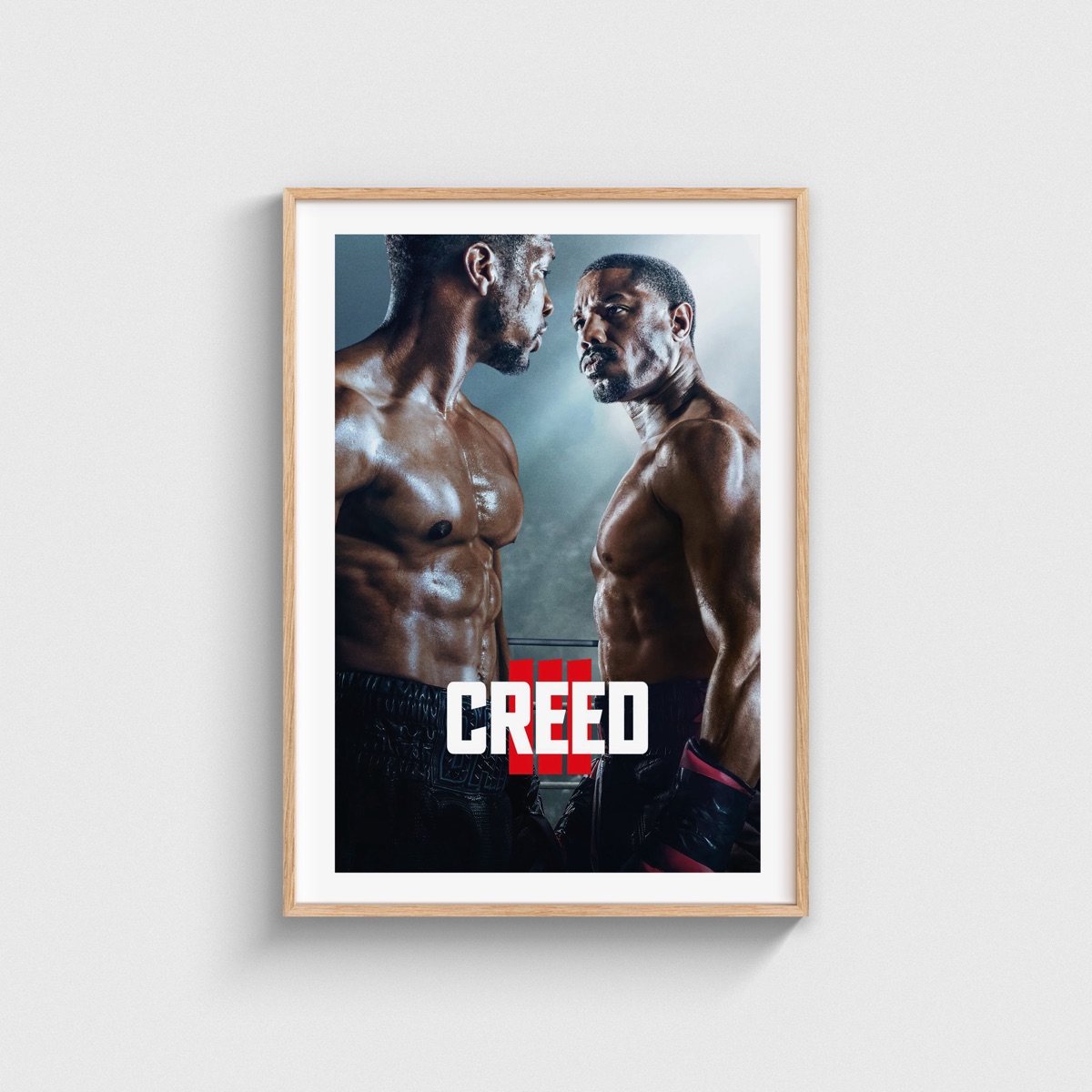 Creed III film posteri, ahşap çerçeveli tablo