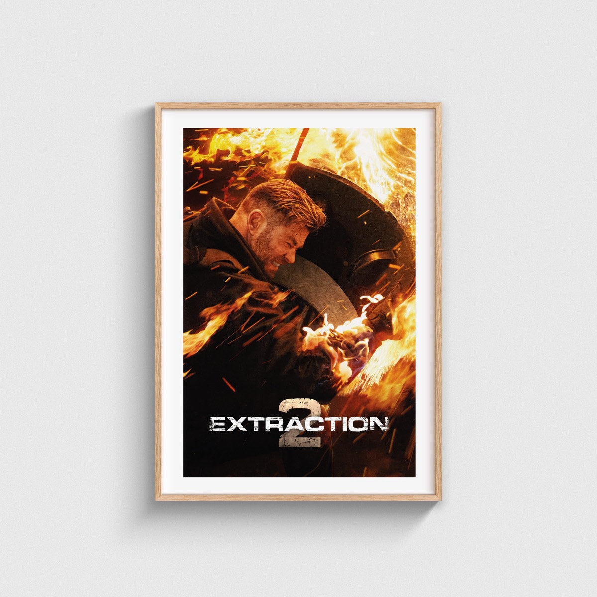 Extraction 2 film posteri, ahşap çerçeveli tablo