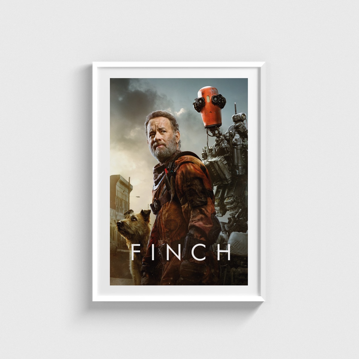 Finch film posteri, beyaz çerçeveli tablo