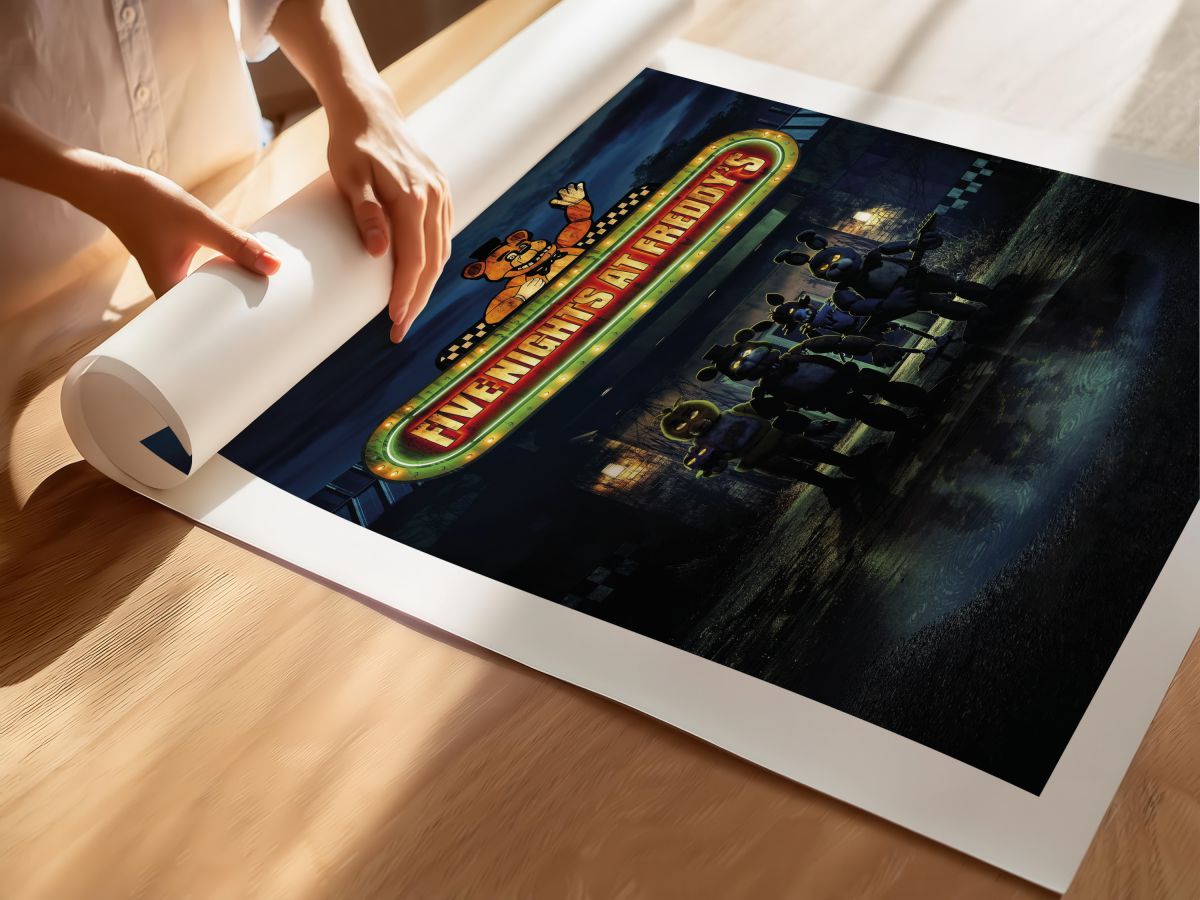 Five Nights at Freddy’s (2023) Film Posteri, rulo yapılmış çerçevesiz poster