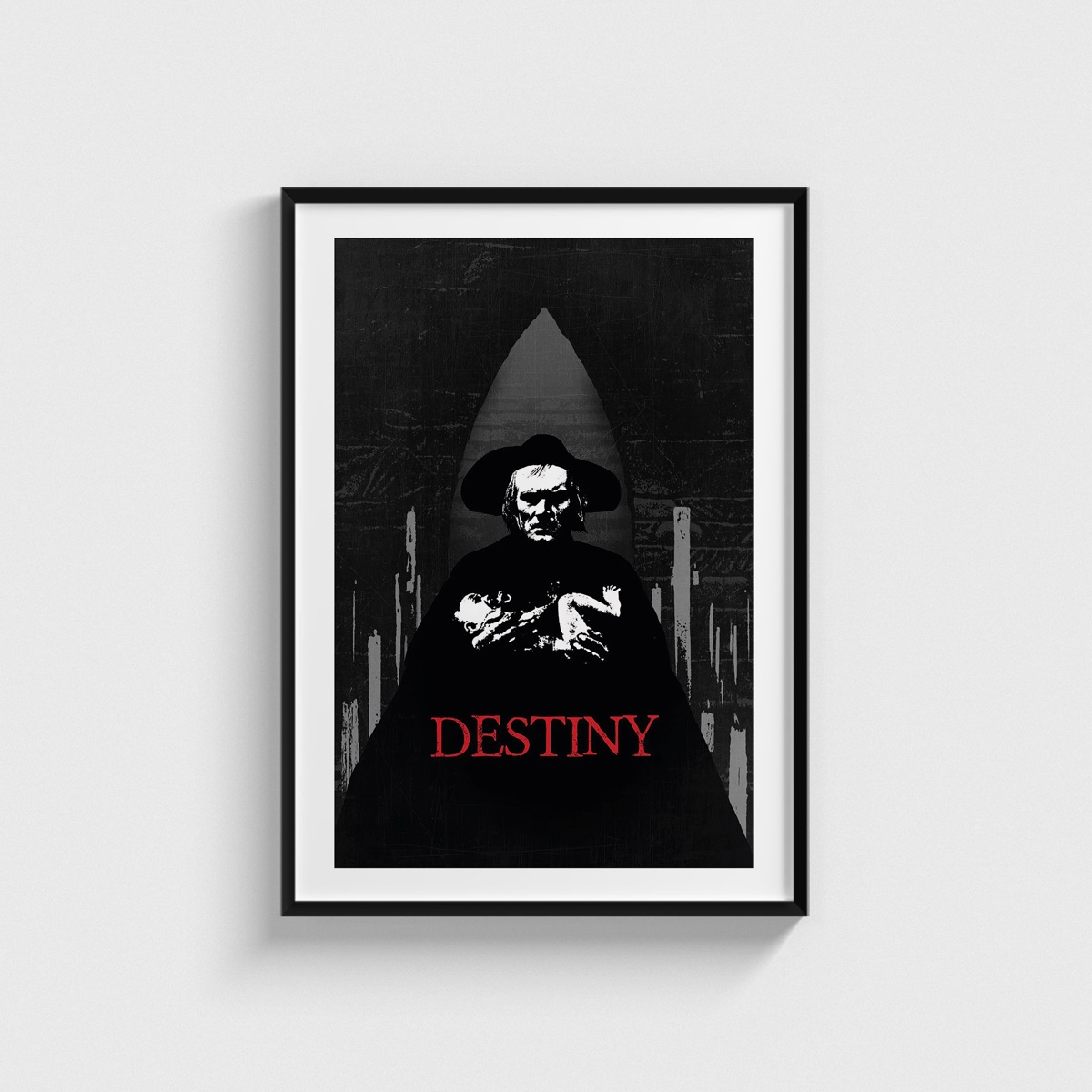 Destiny film posteri, siyah çerçeveli tablo