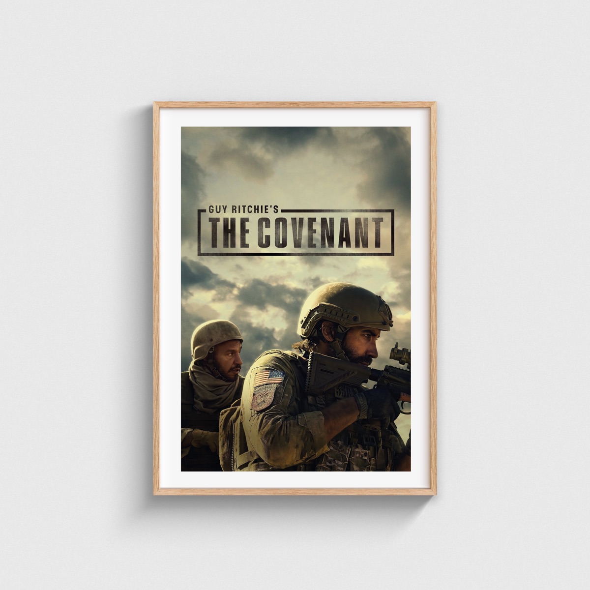 Guy Ritchie's The Covenant film posteri, ahşap çerçeveli tablo