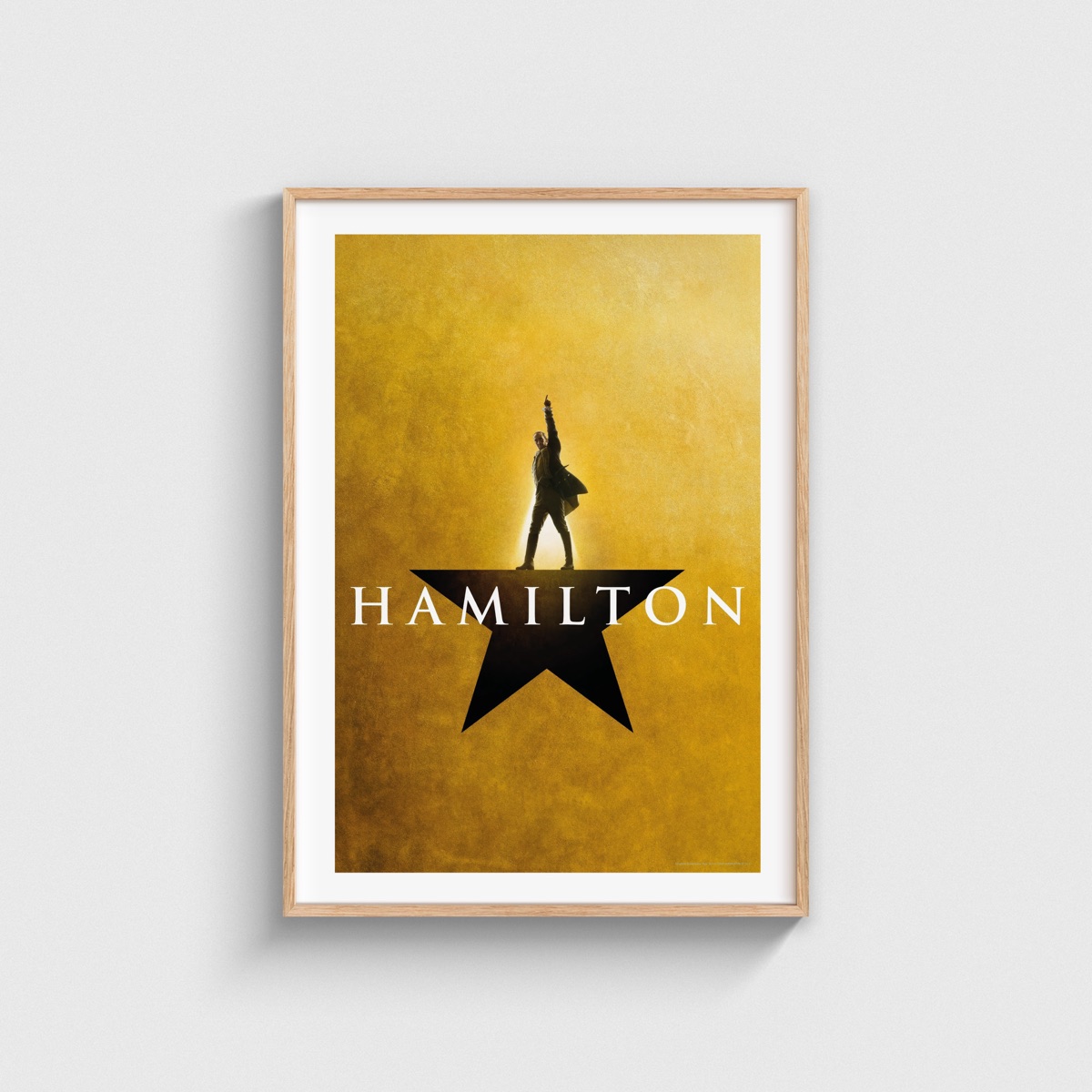 Hamilton film posteri, ahşap çerçeveli tablo