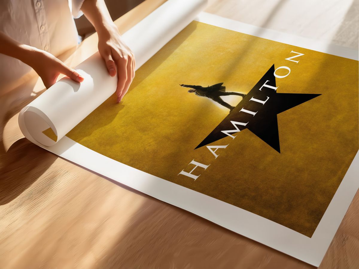 Hamilton (2020) Film Posteri, rulo yapılmış çerçevesiz poster