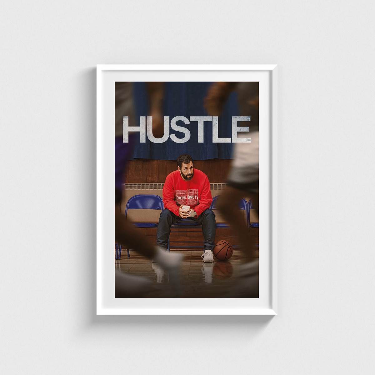 Hustle film posteri, beyaz çerçeveli tablo