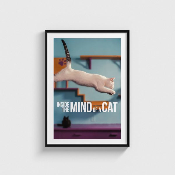 Inside the Mind of a Cat film posteri, siyah çerçeveli tablo