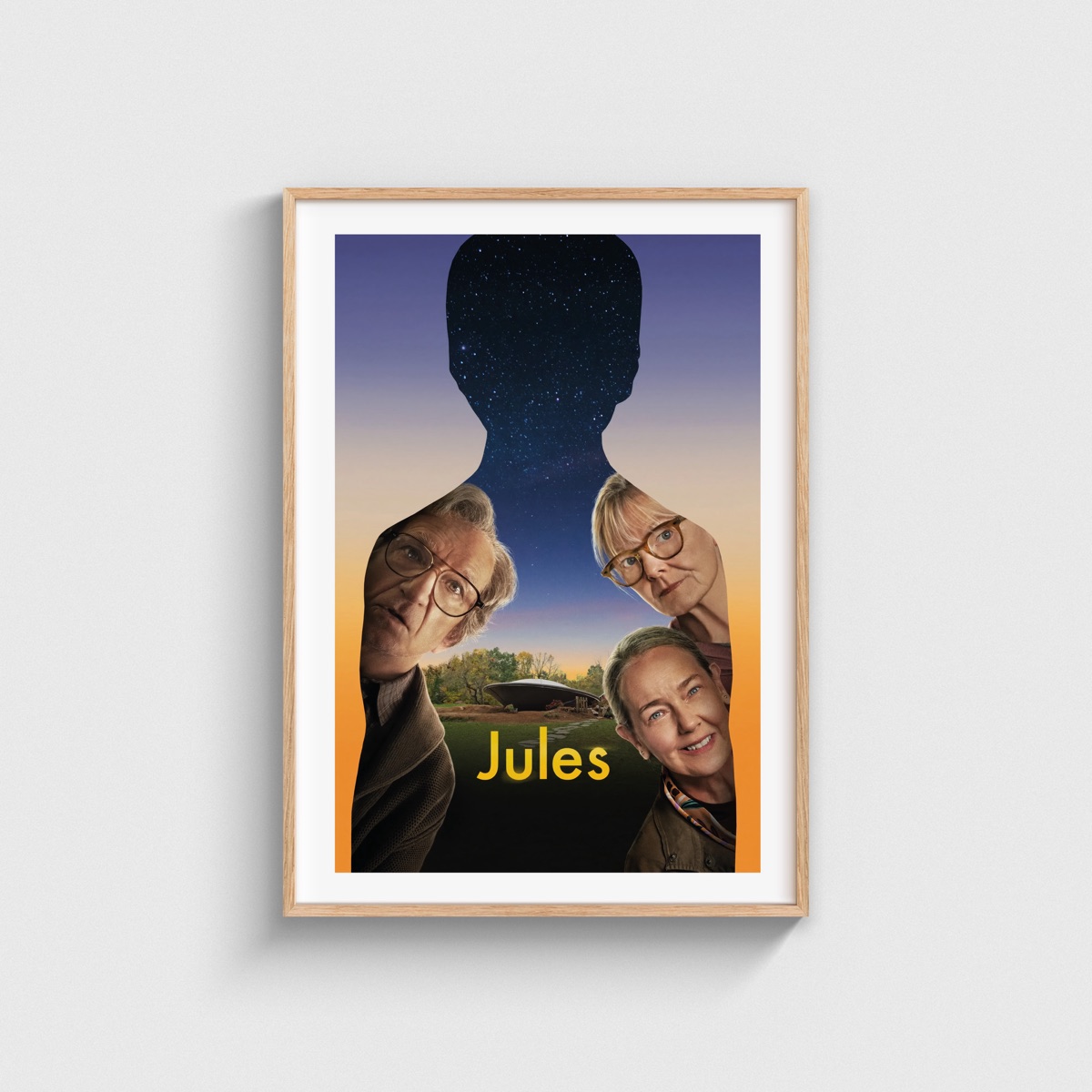 Jules film posteri, ahşap çerçeveli tablo