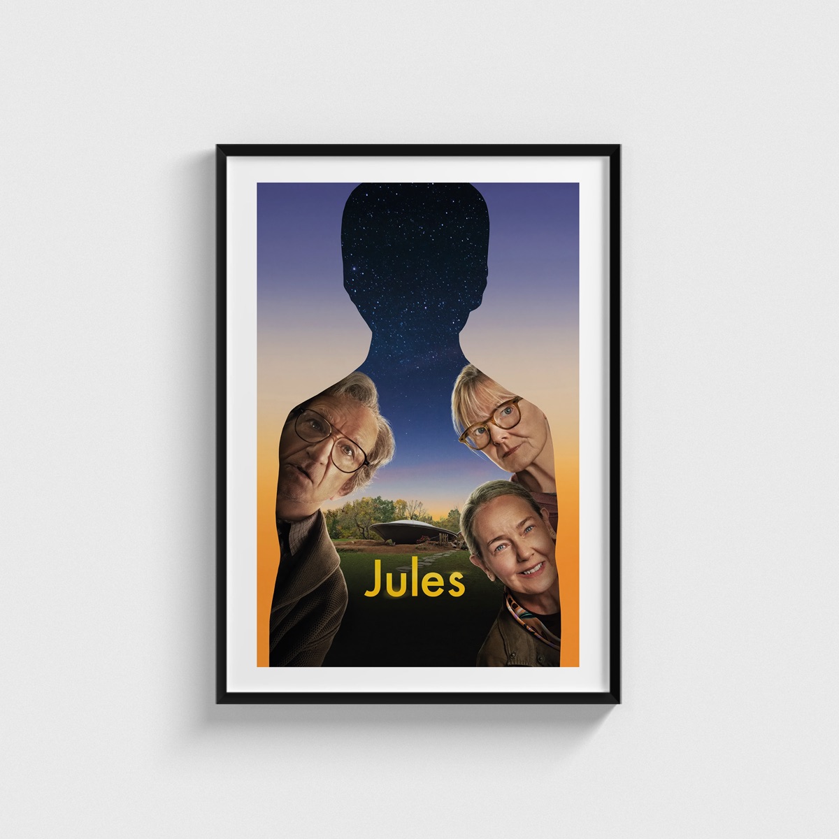 Jules film posteri, siyah çerçeveli tablo