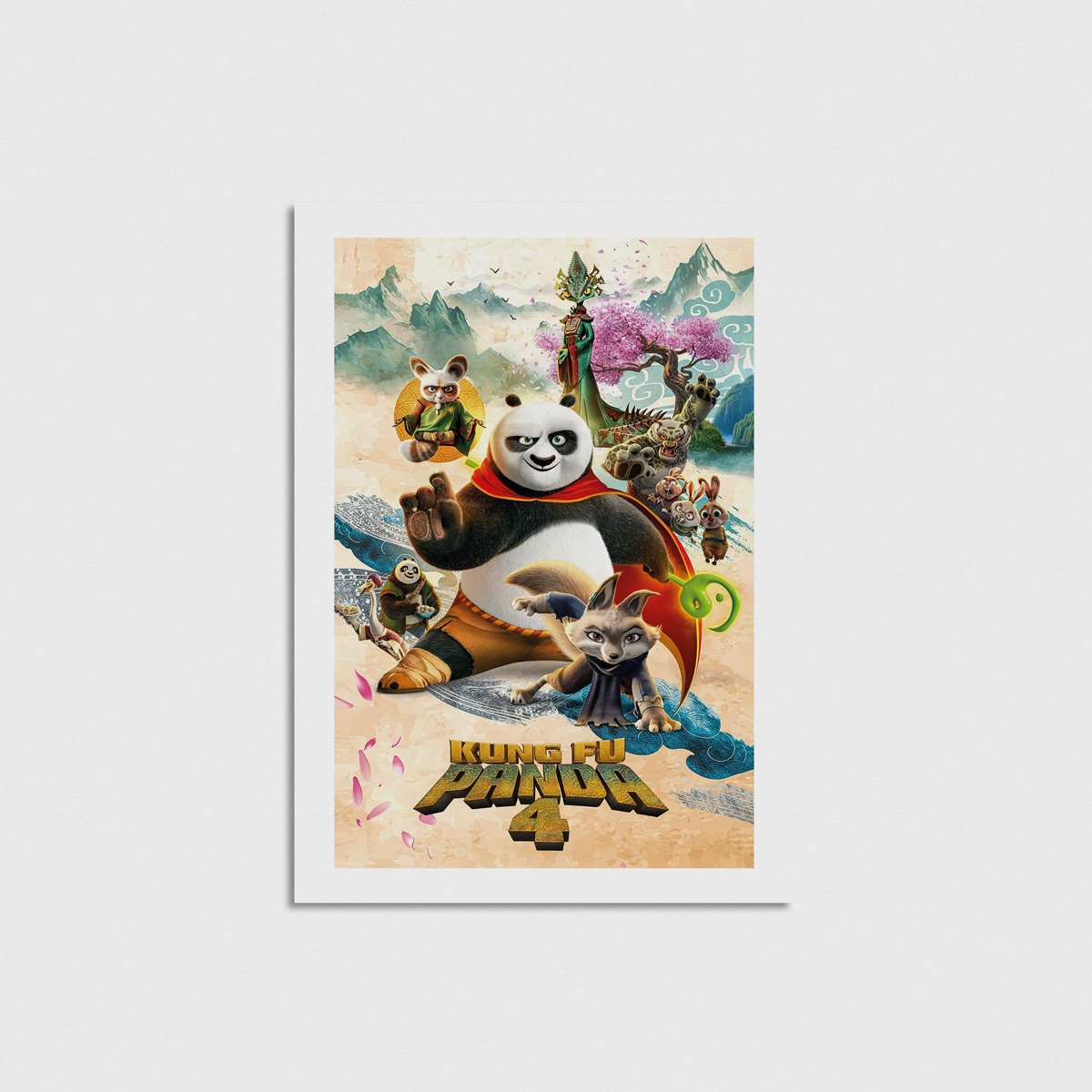 Kung Fu Panda 4 film posteri, çerçevesiz poster