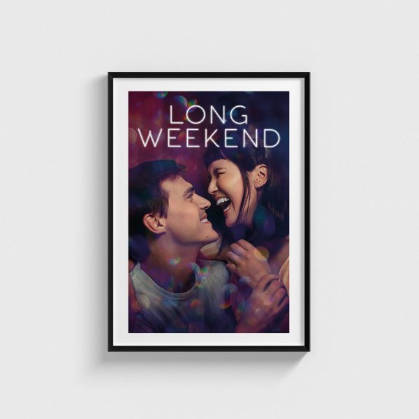 Long Weekend film posteri, siyah çerçeveli tablo