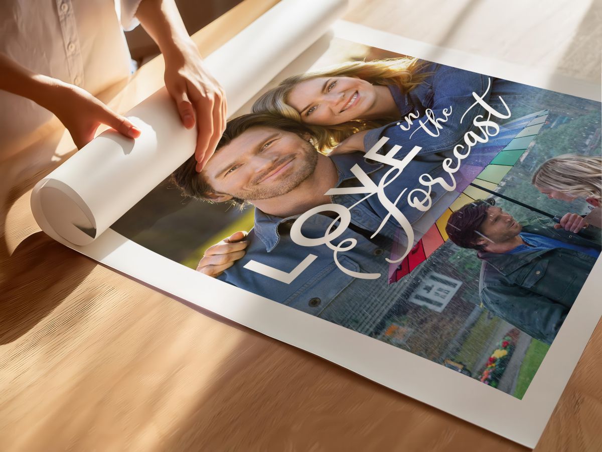 Love in the Forecast (2020) Film Posteri, rulo yapılmış çerçevesiz poster