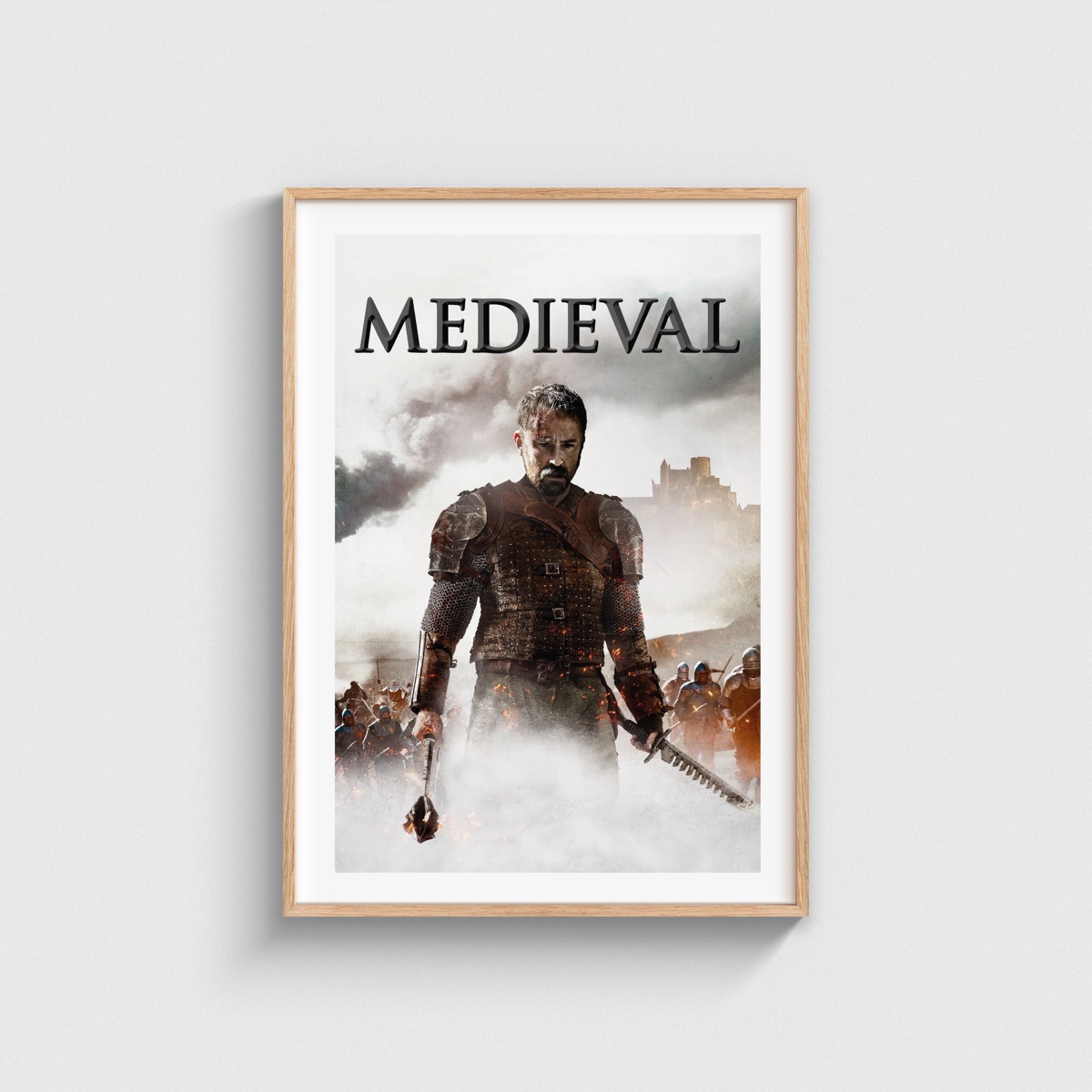 Medieval film posteri, ahşap çerçeveli tablo