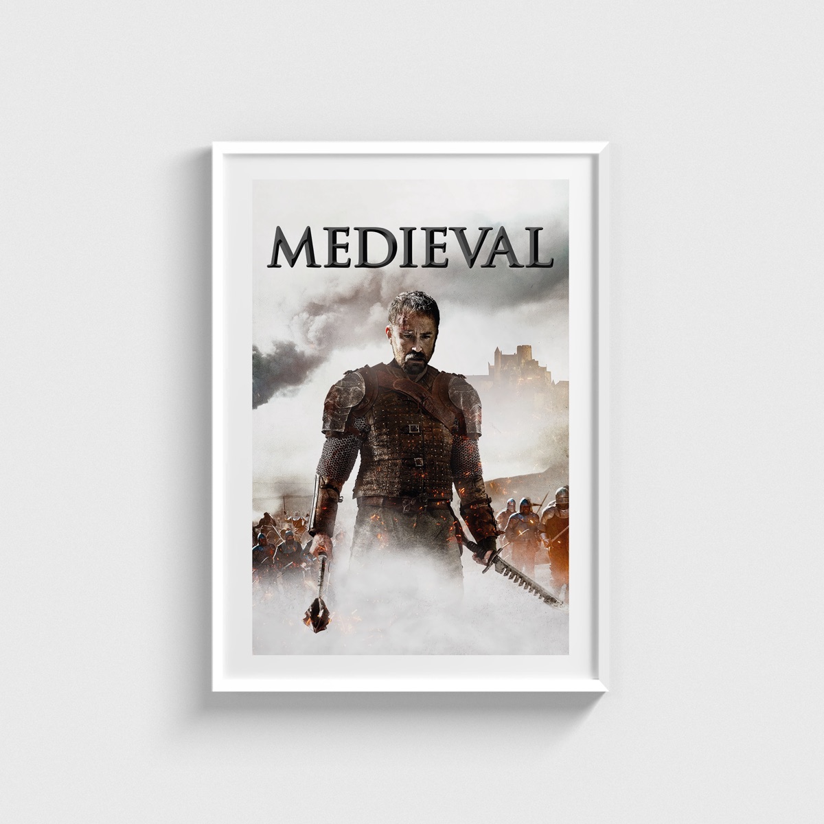 Medieval film posteri, beyaz çerçeveli tablo
