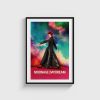 Moonage Daydream film posteri, siyah çerçeveli tablo