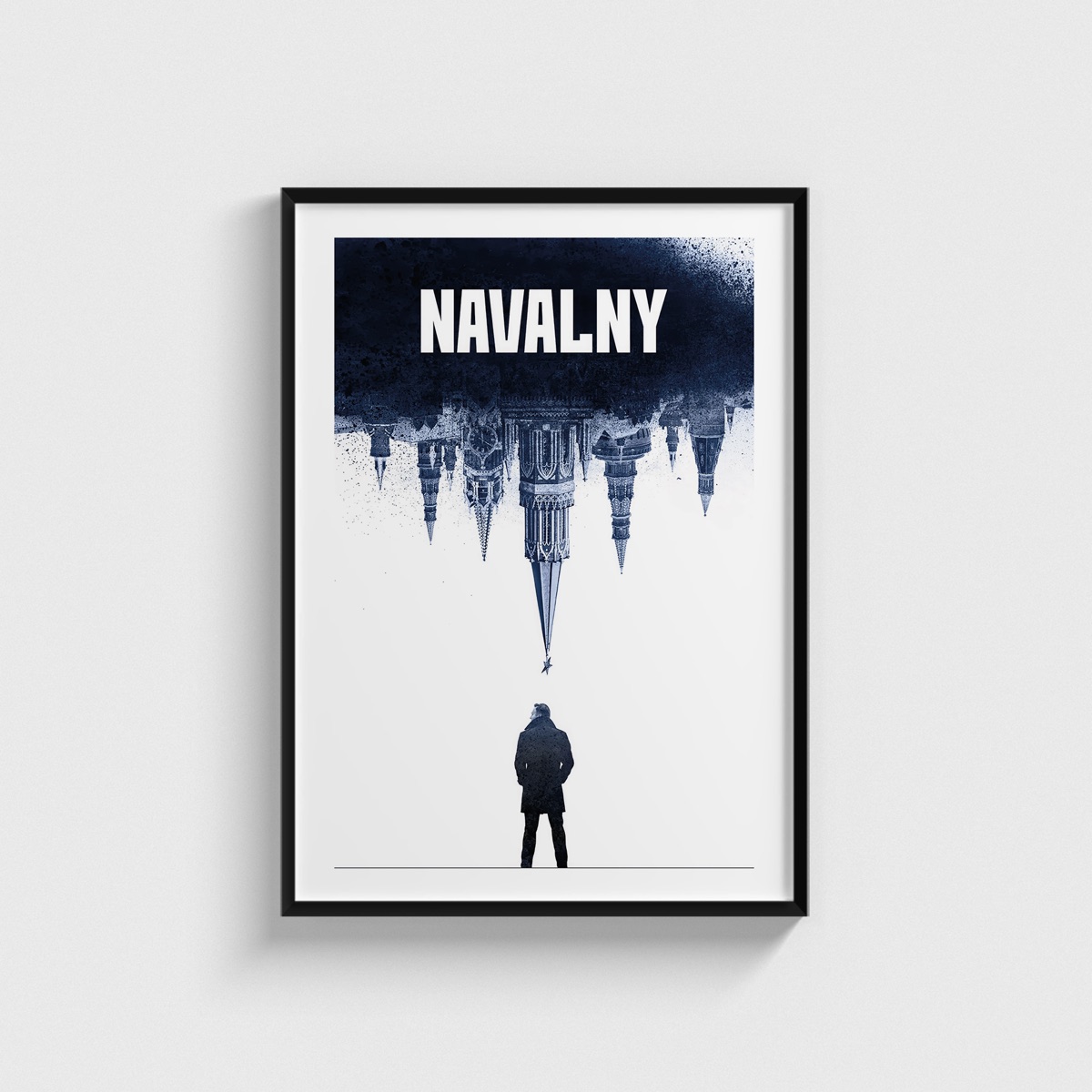 Navalny film posteri, siyah çerçeveli tablo