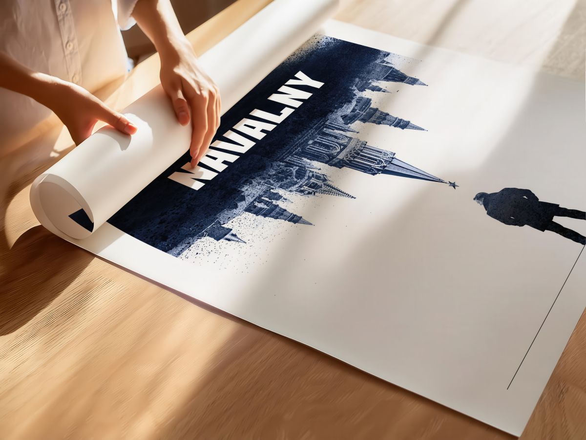 Navalny (2022) Film Posteri, rulo yapılmış çerçevesiz poster