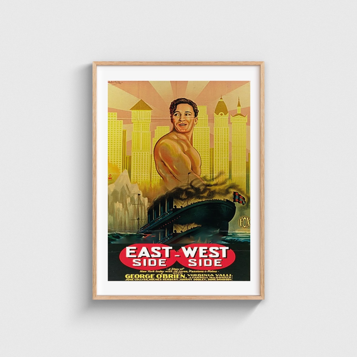East Side, West Side film posteri, ahşap çerçeveli tablo