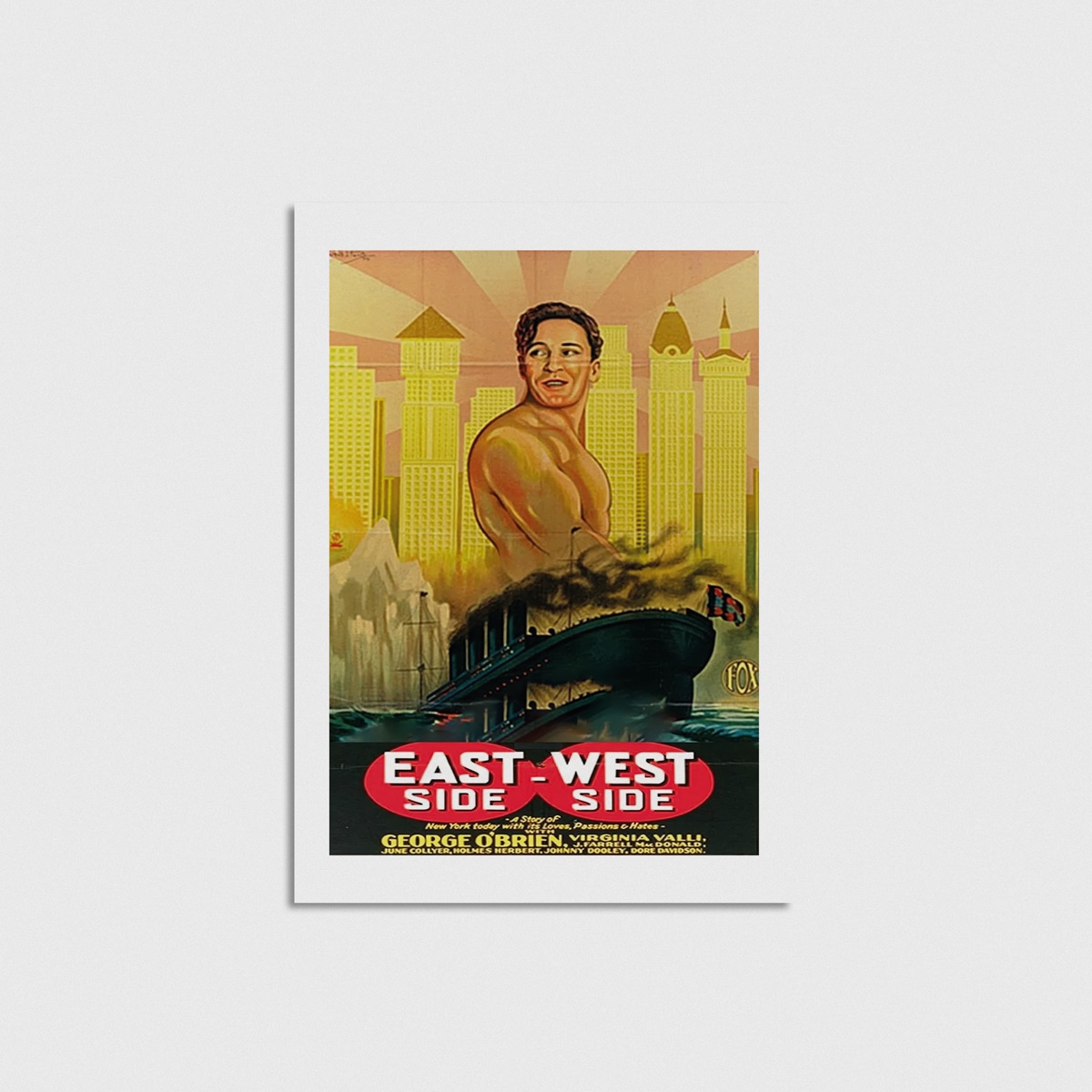 East Side, West Side film posteri, çerçevesiz poster