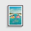 Palm Springs film posteri, siyah çerçeveli tablo