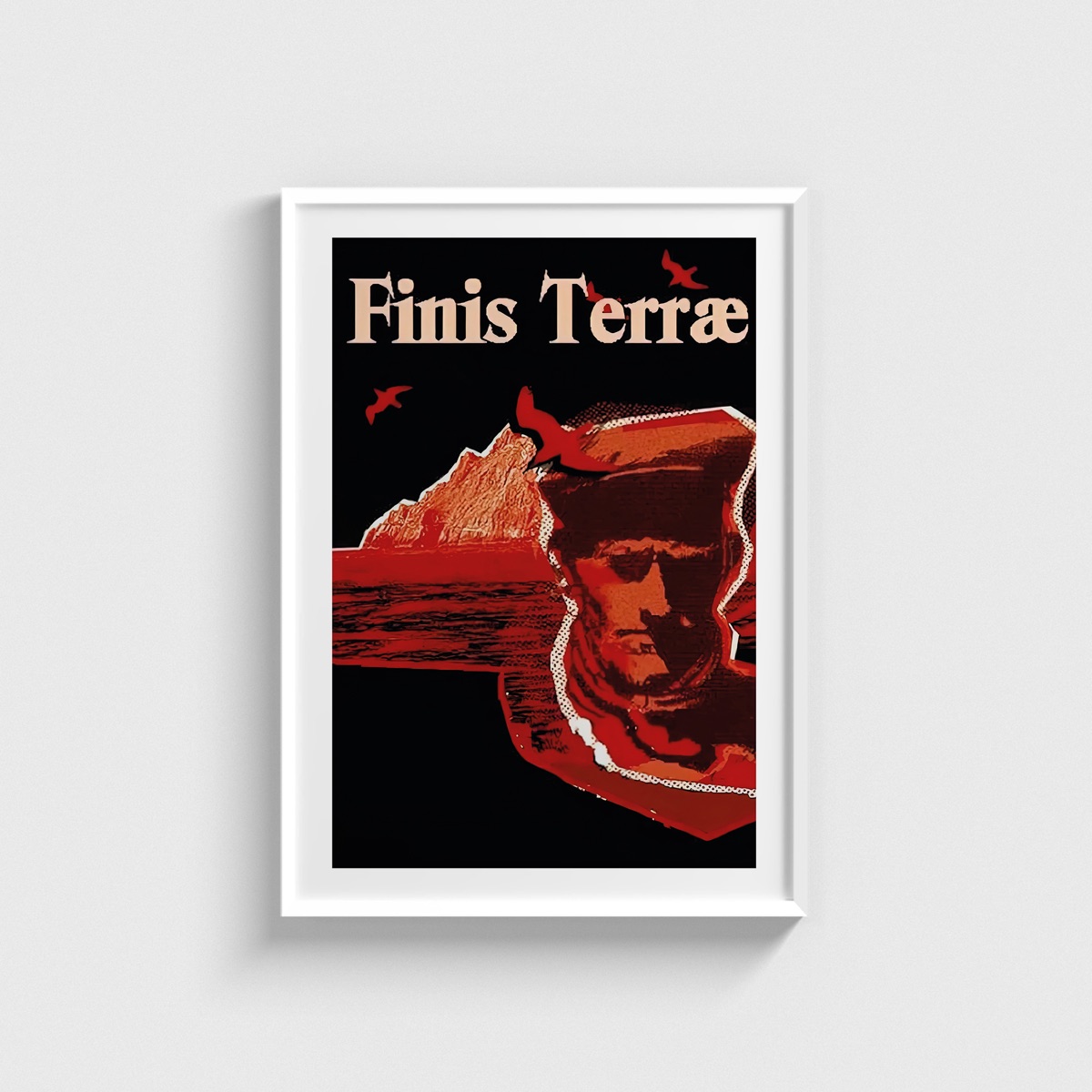 Finis Terræ film posteri, beyaz çerçeveli tablo