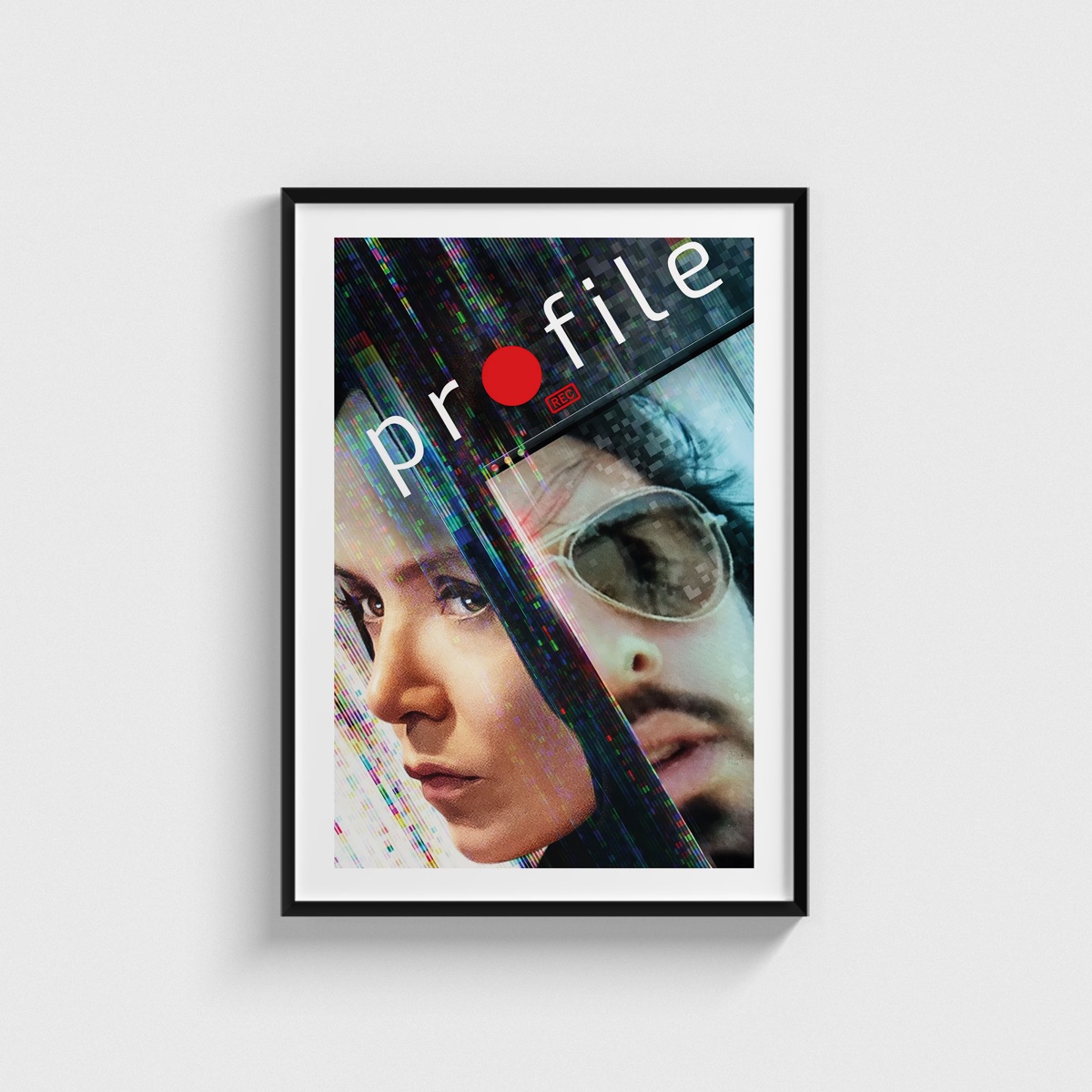 Profile film posteri, siyah çerçeveli tablo