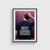 Ricky Gervais SuperNature film posteri, siyah çerçeveli tablo