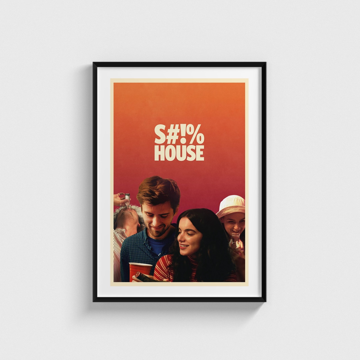 Shithouse film posteri, siyah çerçeveli tablo