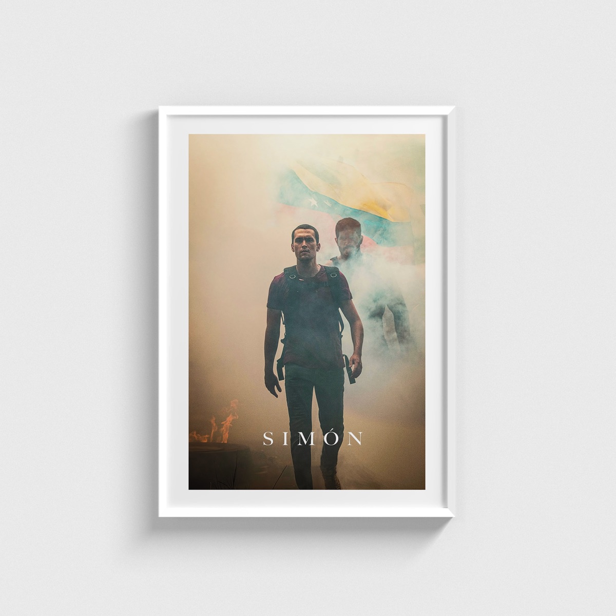 Simón film posteri, beyaz çerçeveli tablo