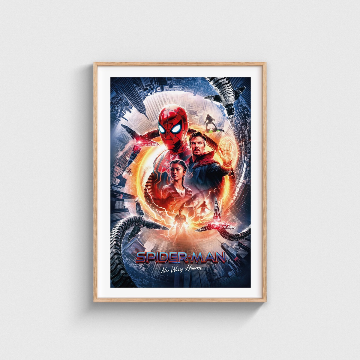 Spider-Man No Way Home film posteri, ahşap çerçeveli tablo