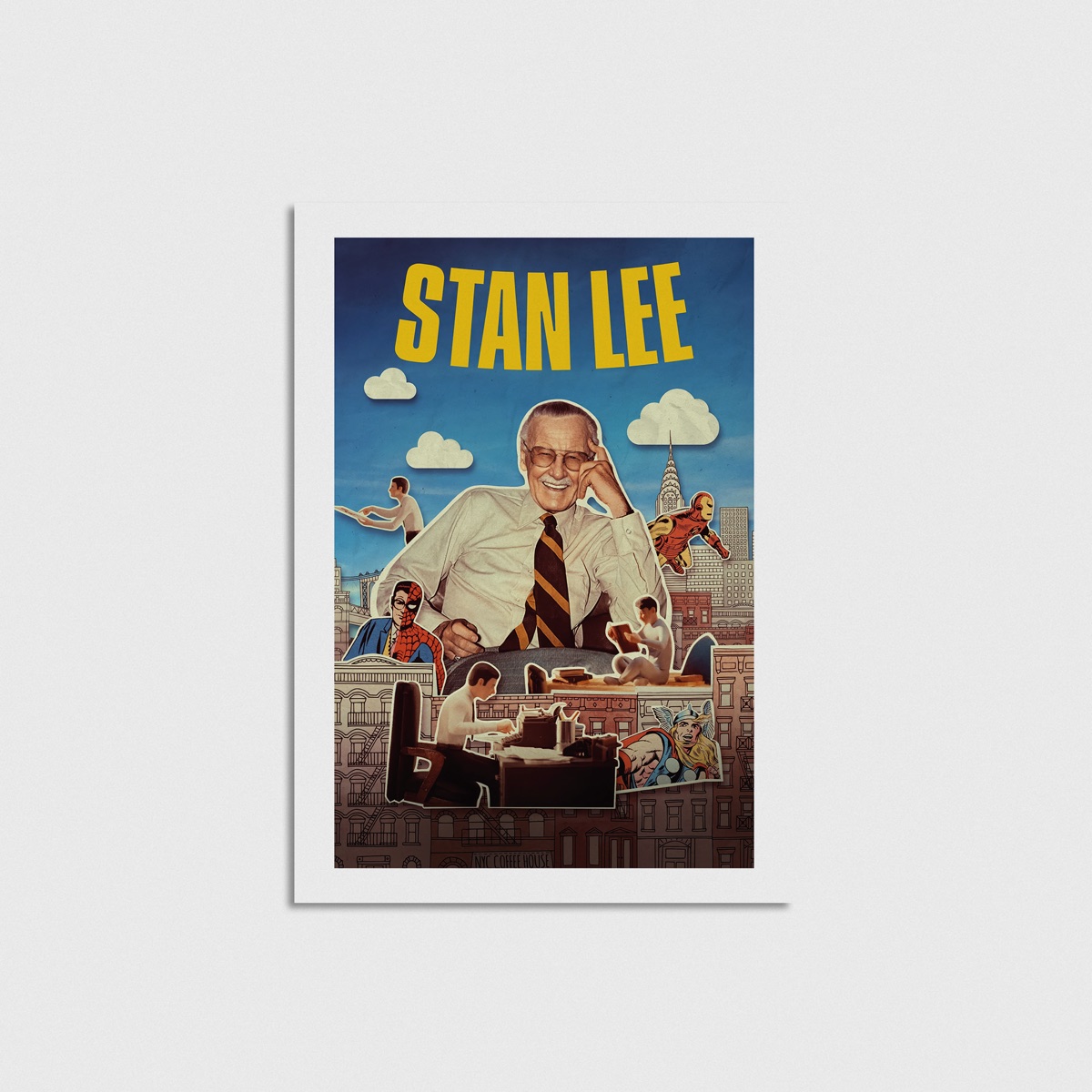 Stan Lee film posteri, çerçevesiz poster