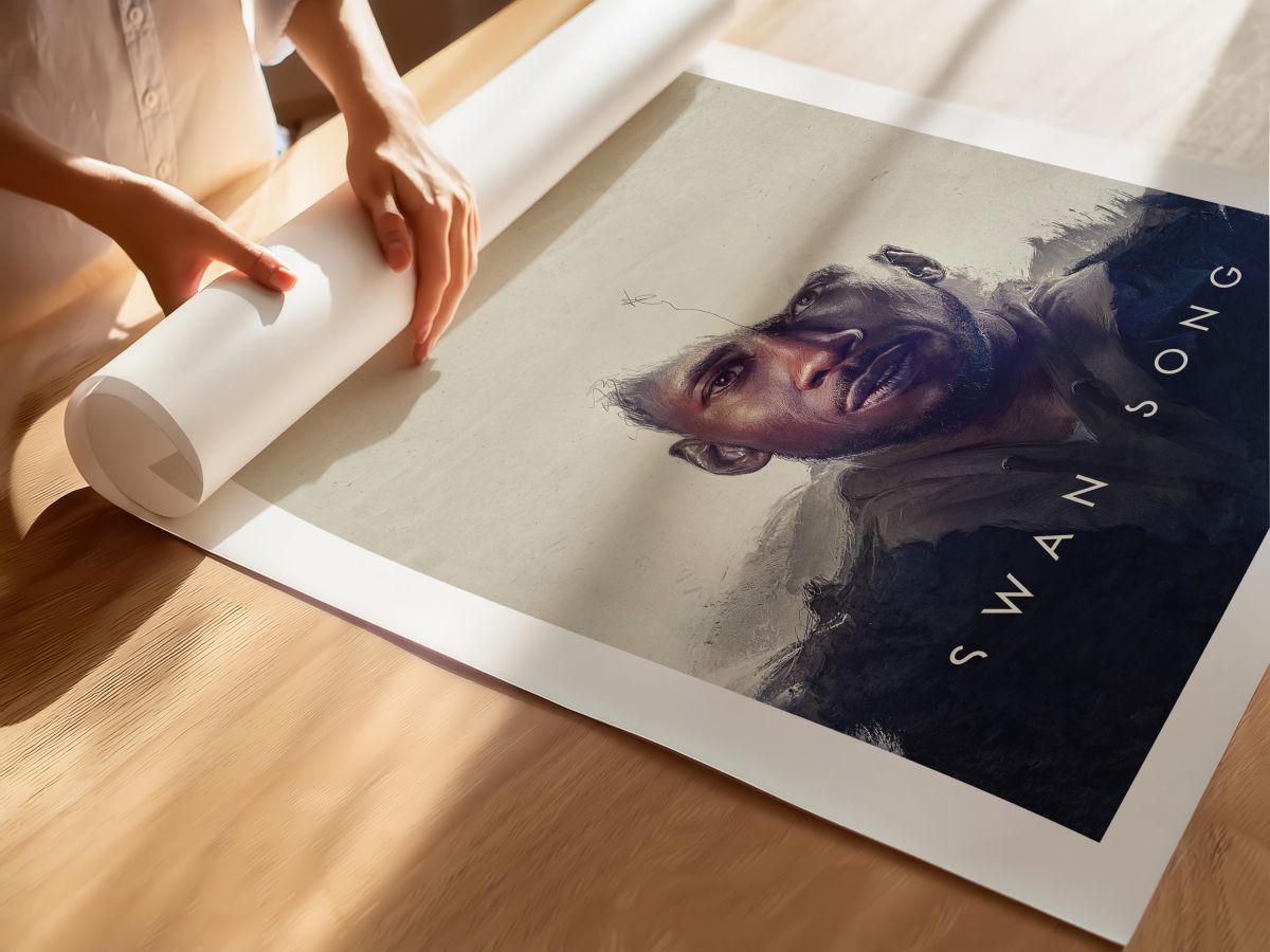 Swan Song (2021) Film Posteri, rulo yapılmış çerçevesiz poster