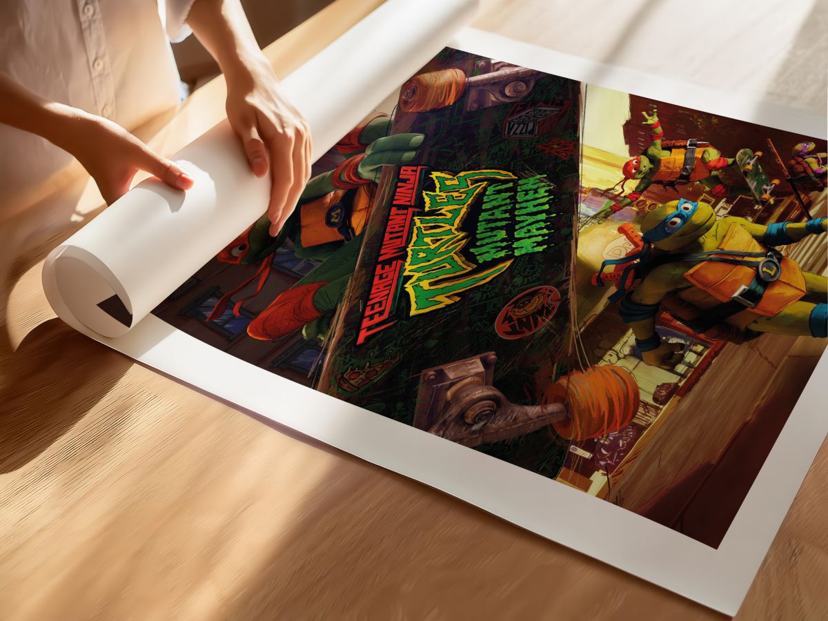 Teenage Mutant Ninja Turtles: Mutant Mayhem (2023) Film Posteri, rulo yapılmış çerçevesiz poster