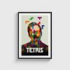 Tetris film posteri, siyah çerçeveli tablo