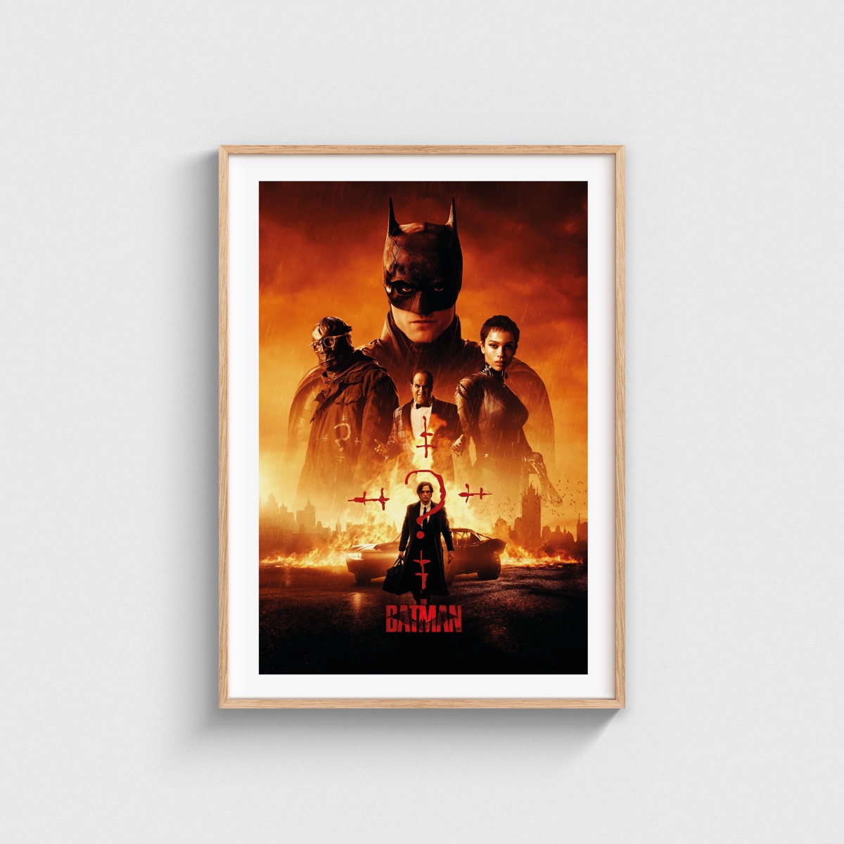 The Batman film posteri, ahşap çerçeveli tablo