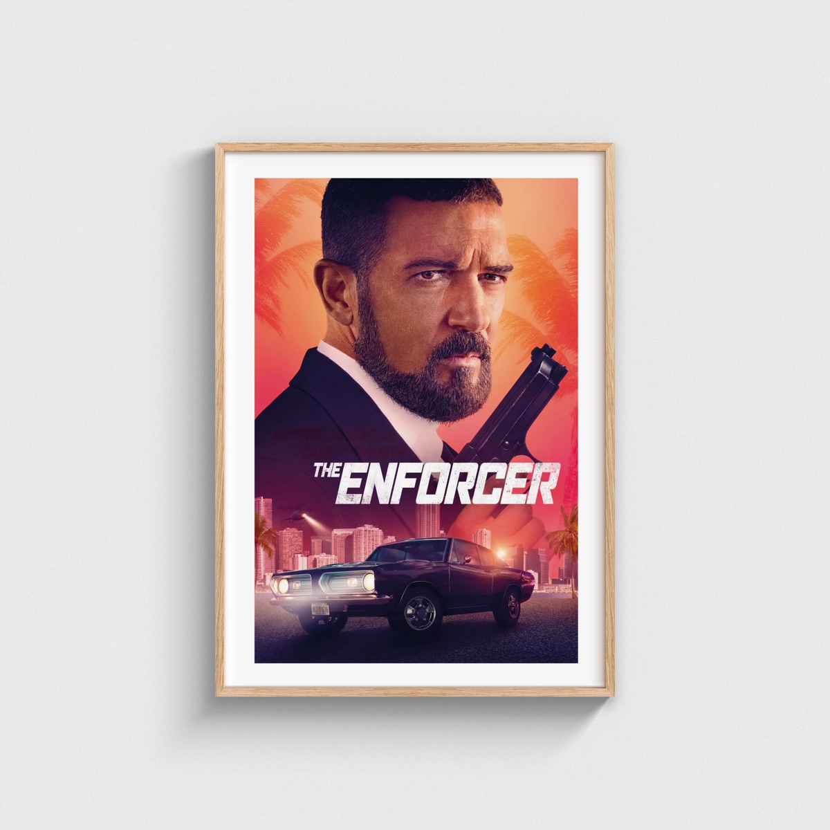 The Enforcer film posteri, ahşap çerçeveli tablo