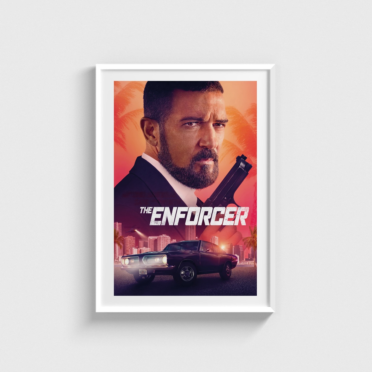 The Enforcer film posteri, beyaz çerçeveli tablo