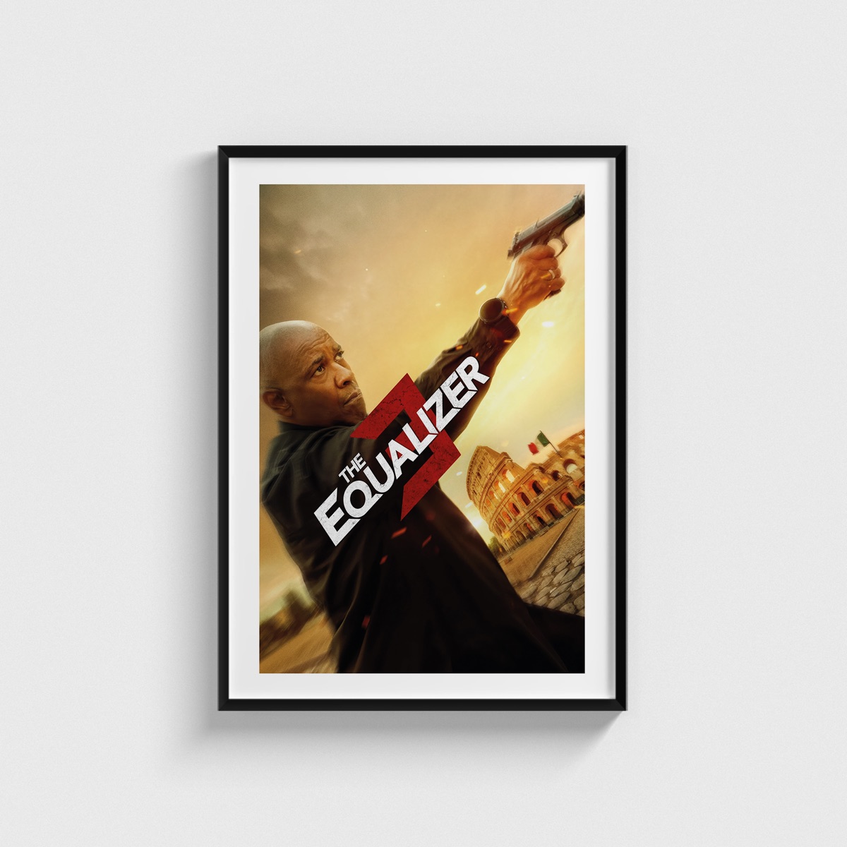The Equalizer 3 film posteri, siyah çerçeveli tablo
