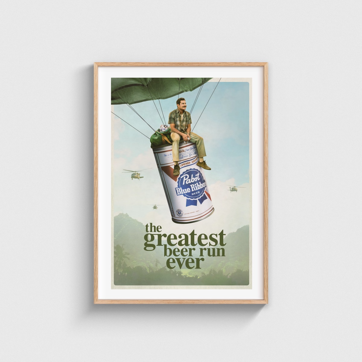 The Greatest Beer Run Ever film posteri, ahşap çerçeveli tablo