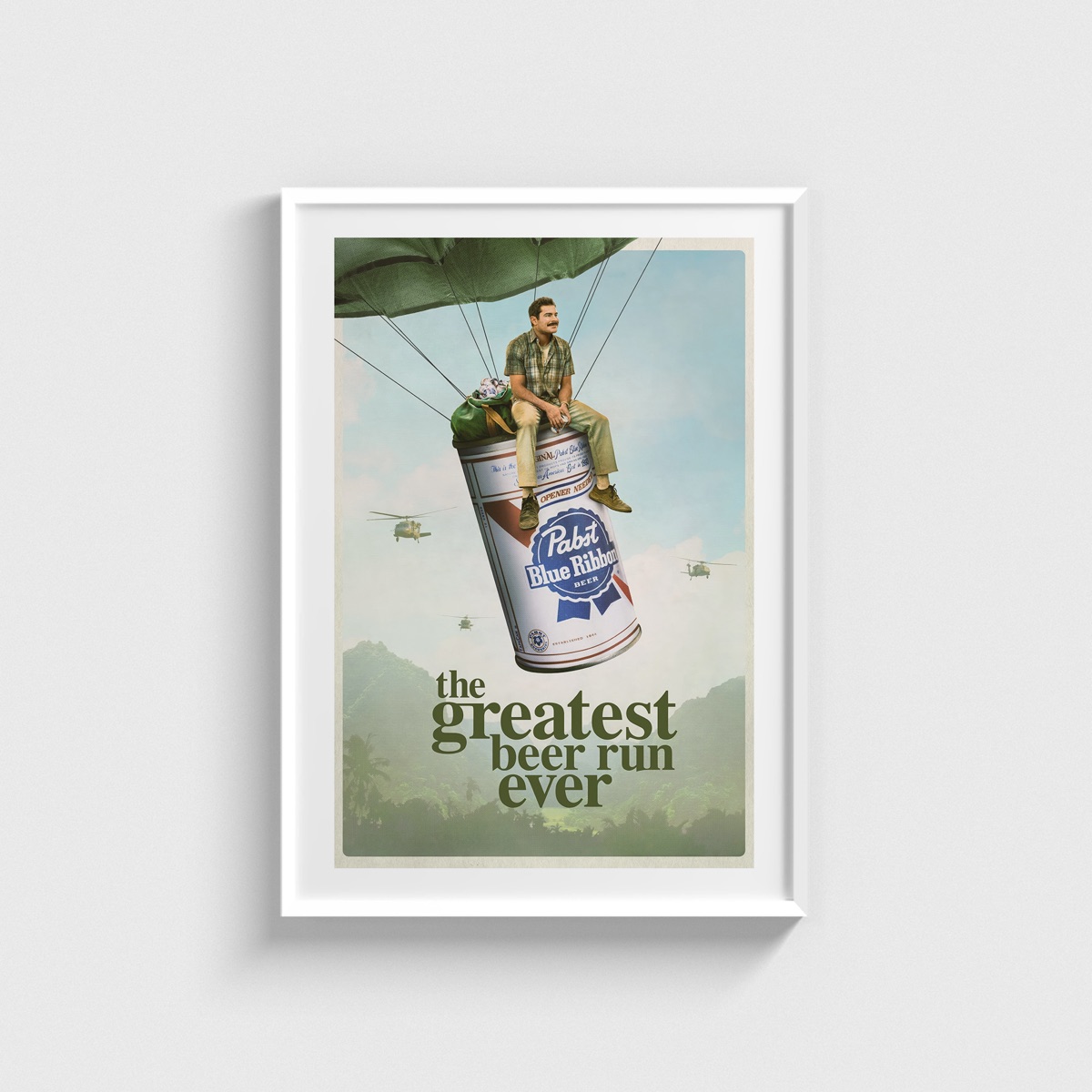 The Greatest Beer Run Ever film posteri, beyaz çerçeveli tablo