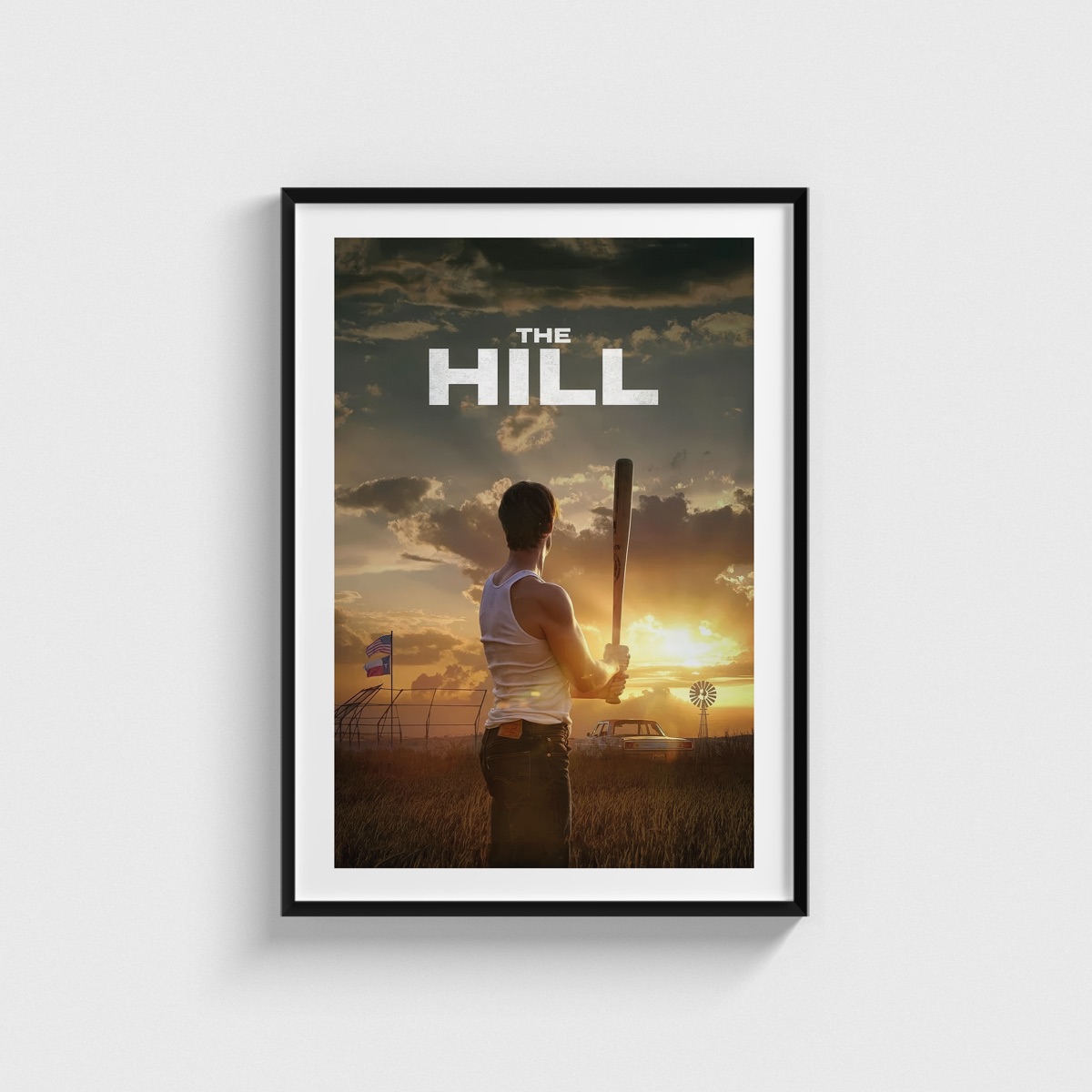 The Hill (2023) film posteri, siyah çerçeveli tablo